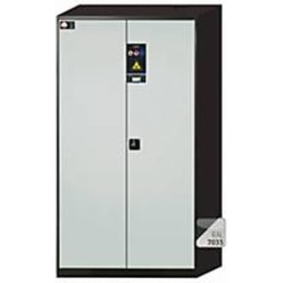asecos CS-CLASSIC-F chemische opslagkast, scharnierende deuren, lichtgrijs front, B 1055 x D 520 x H 1950 mm