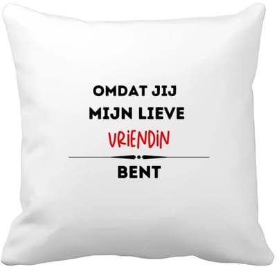 Akyol - omdat jij mijn lieve vriendin bent Kussen hoes - Vriend/vriendin - de liefste vriendin - valentijnsdag - verjaardag - cadeautje voor vriendin - kado - geschenk - 40 bij 40 cm