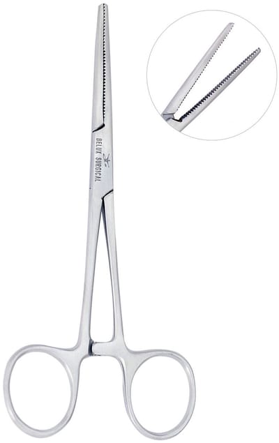 Belux Surgical Instruments – Mosquito Arterieklem Recht 12 cm – RVS – Tandheelkundig / Chirurgisch Instrument – Autoclaveerbaar