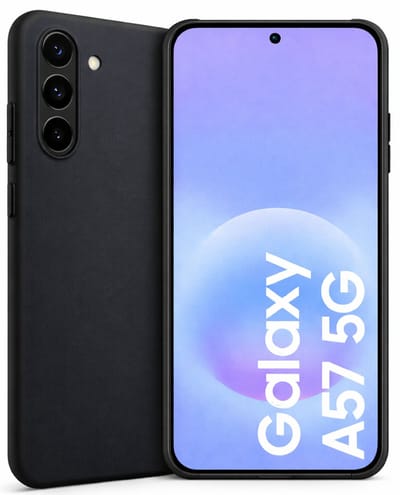 Hoesje geschikt voor Samsung Galaxy A57 – MatteShield Back Cover – Zwart – Schokbestendig