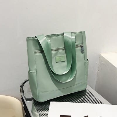 Studenten Cram Tas Grote Capaciteit Nylon Handtas Japanse Literaire Schoudertas Grote Tas Canvas Tas Werk Woon-werkverkeer gray