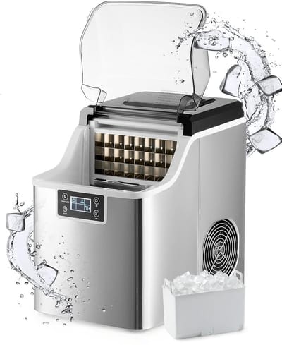 IJsmachine - IJsblokjesmaker - Drankjes Koelen - Roestvrij Staal - 22 kg per dag - Zilver