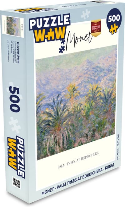 Puzzel Monet - Palm trees at Bordighera - Kunst - Legpuzzel - Puzzel 500 stukjes
