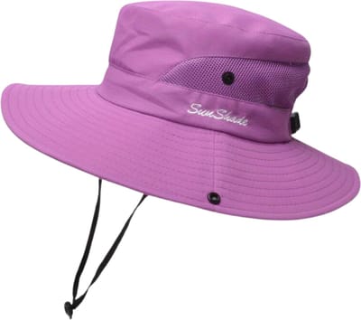 Nivard Zonnehoed - Reishoed - UV Beschermende Hoed - Bucket Hat - Festival - Pet - Hoedje Voor Dames & Heren - Hoofdbescherming - Paars