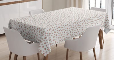 ABAKUHAUS Tafelkleed – Rechthoek 140x200 cm – Roze/Groen Aquarel