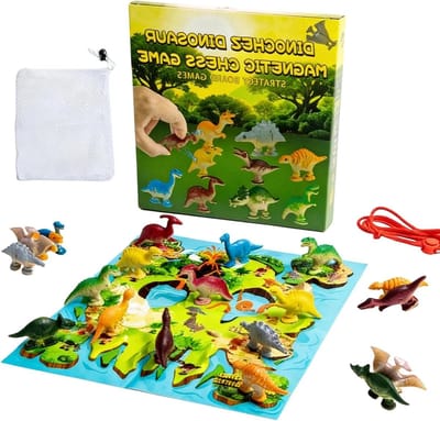 Magnetische schaakset - Draagbaar puzzelspel - Strategisch Spel - Met touw - 255x225 cm - Meerkleurig