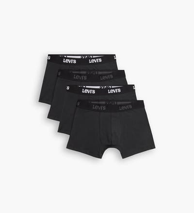 Levi's heren boxershorts 4-pack zwart - Maat S