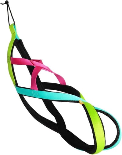 Hondentuig Sled Active - Honden Harnas - Actief Outdoor - Gelijkmatige Trekkracht - XXS Keel 42cm - Groen Oranje Blauw