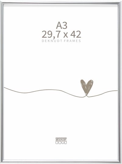 Deknudt Frames fotolijst S011D1 - zilver - kunststof - A3 -29,7x42 cm