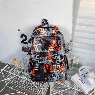 Grote rugzak/reistas/ruime outdoortas/stijlvolle laptoprugzak Oranje