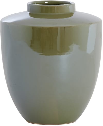 Light & Living Vaas Talea - Groen - Ø25x28cm - Keramiek - Modern,Luxe - Bloemenvaas - Woondecoratie - Decoratieve vaas voor woonkamer of slaapkamer