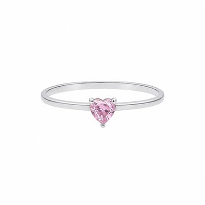 ring met hartje steen zirkonia
