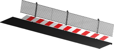 Carrera Racebaanonderdeel - DIGITAL 124/132/Evolution - Vangrail met Veiligheidshek - 2m - 1 Onderdeel onderdeel