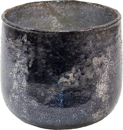 Clayre & Eef Theelichthouder Ø 13x12 cm Grijs Glas