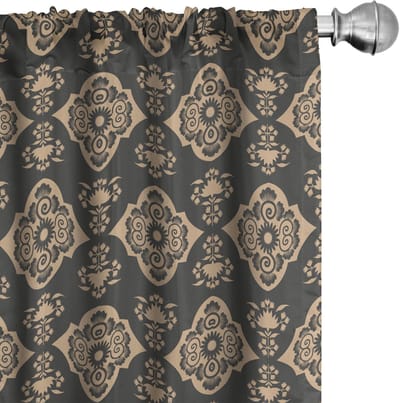 ABAKUHAUS Gordijnen – 2x75x225 cm – Microvezel – Donker Sepia Tan
