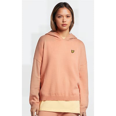 Lyle & Scott Knitted Hoodie W795 Dusty Peach Taglia: 6 | Felpe con cappuccio Outlet | Donna | Arancia