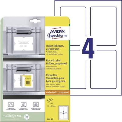 Drageretiketten 120x80mm - 80 etikettenhouders voor magazijn en logistiek