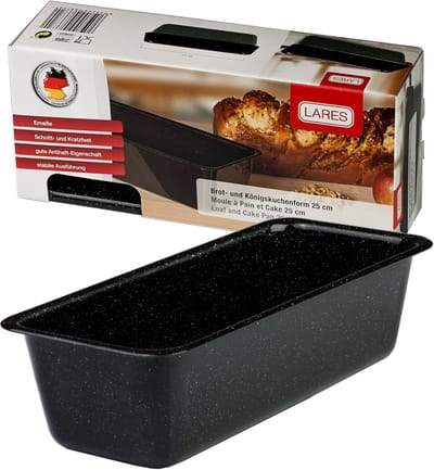 Bakvorm - Brood en cake - Lekker bakken - Krasbestendig emaille - 25 cm - Zwart
