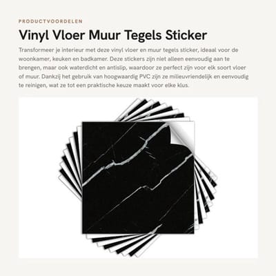 Vloertegel Waterdicht - Vloerstickers - Antislip - Zelfklevend - PVC - 10 Stuks 30x30 cm - Vloersticker