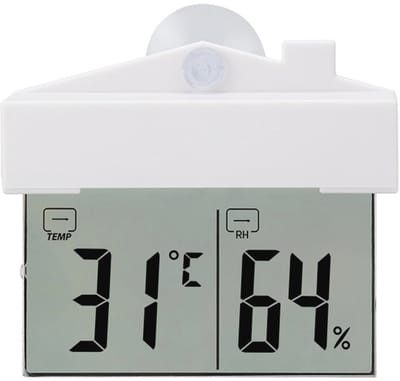 Hygrometer Thermometer 10 cm voor Binnen en Buiten - Analoog Luchtvochtigheidsmeter met Wandmontage