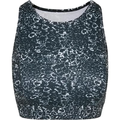Urban Classics - Tie Dye SportBH - S - Zwart/Wit