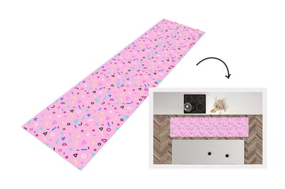 Keukenloper - Loper keuken - Design - Patronen - Roze - Jaren 80 - 200x50 cm - Keukenloper vinyl