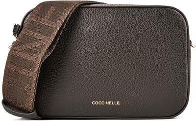 COCCINELLE Leren schoudertas Tebe Crossover Bag Fango donkergroen