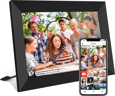 Digitale fotolijst met WiFi en Frameo App - 10.1 inch HD+ IPS Display - Fotokader met Touchscreen - 32GB - Zwart - Frameo digitale fotolijst - digitale fotokader - digitaal fotolijstje