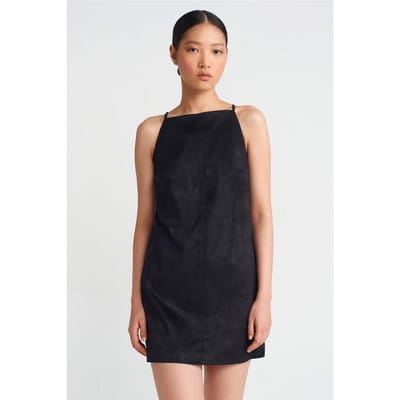 Mouwloze Mini Jurk Met Rits