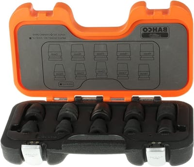 Impact Koppenset - Dopsleutel Set - Machineklus Werk - Dynamic-Drive Profiel - 10-19 mm - Zwart Mat