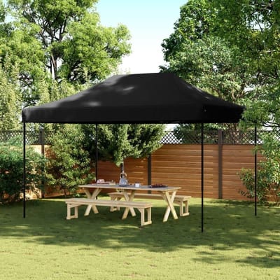 Partytent Opvouwbaar - Pop-up Tent - Feest Buiten - Snel Opgezet - 440 x 292 cm - Zwart