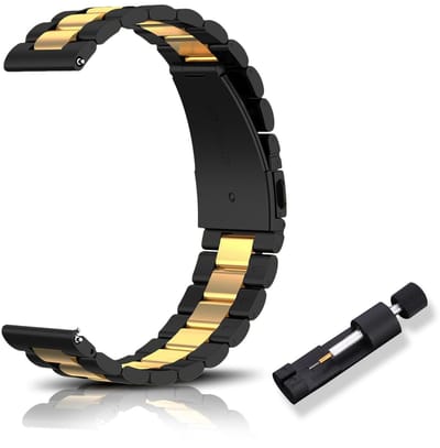 Dailygoods- Horlogeband Roestvrij Staal - Horlogebandje 16/18/20/22 mm - Snelsluiting - Vervangingsband - Geschikt voor Mannen/Vrouwen - Gepolijst Design
