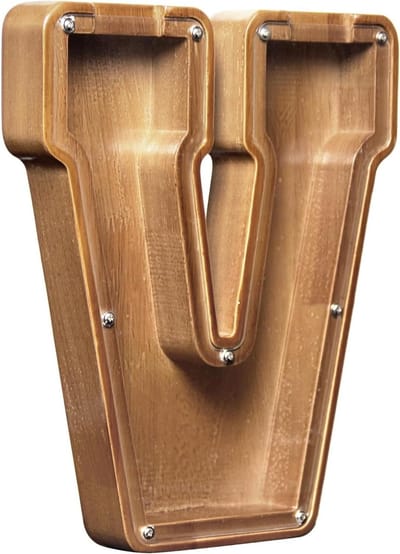 Houten Letter Spaarpot - Geldkistje Kinderen - Geld Besparen - Handgemaakt Grenenhout - 23 cm Hoog - Natuurlijk Hout