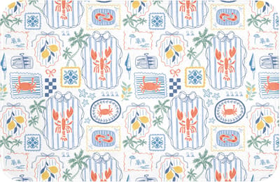 Badmat 60x40 cm - Antislip - Patroon - Zomer - Illustraties - Badmatten voor badkamer - Badkamermat - Douchemat - Badkamer mat