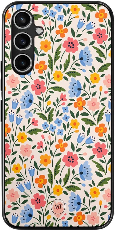 Hoesje geschikt voor Samsung Galaxy A54 - Romantische bloemen - TPU Hard Case Backcover - Multi - Mooie Telefoonhoesjes