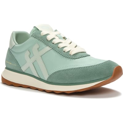 FitFlop X Pantone Retro-Q Suède Dames Groen Sneakers