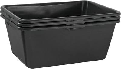 Mortelbak 3 stuks - Speciekuip Bouwemmer - Bouwwerkzaamheden Tuinonderhoud - Professionele Kwaliteit - 90 liter - Zwart