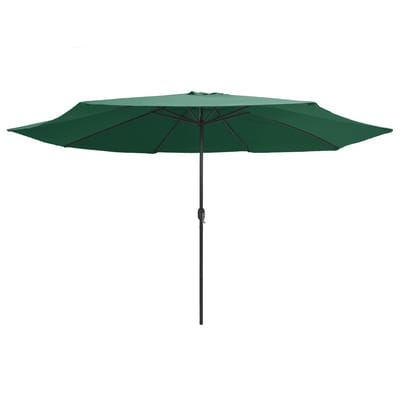 vidaXL - Parasol - met - metalen - paal - 390 - cm - groen