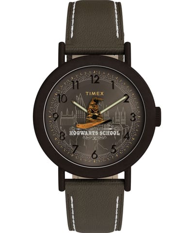 Timex Harry Potter x Timex Weekender Sorting Hat TW2Y77000 Horloge - Leer - Bruin - Ø 37 mm