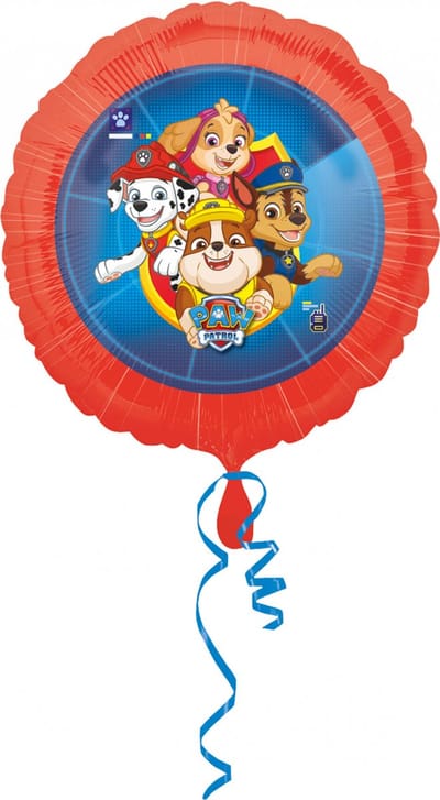 PAW Patrol - Ballon - Folie - Rood/Blauw - 43cm - 1 stuks