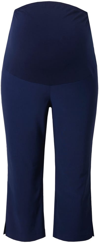Ulla Popken - Dames - Bengaline broek zwangerschapsbroek kuitlang - Marine - Maat 42+