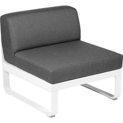 Fermob BELLEVIE Zitbank Module Midden - 01 katoenwit - A3 grafietgrijs
