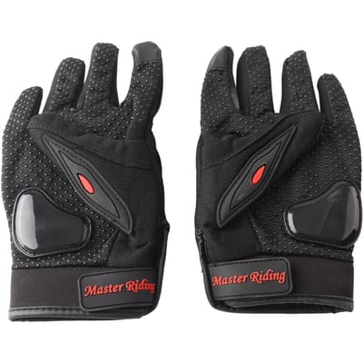 Motorhandschoenen met volledig vinger touchscreen Ademende touchscreen handschoenen met volledige hand Rood