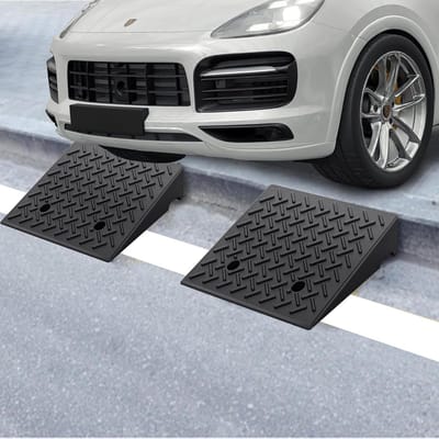 Rubberen Stoeprand Helling - Oprit Helling - Veilige Toegang Creëren - Antislip Ontwerp - 50 x 50 x 20 cm