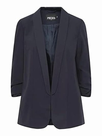 Dames Blazer 3/4 met Mouwen in Nachtblauw - XL