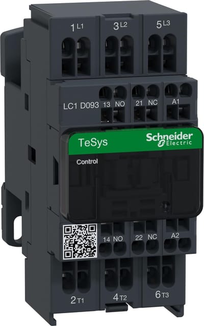 Schneider Electric TeSys D contactor 9A 3P+1NO+1NC 24VDC