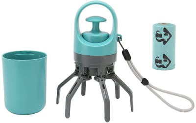 Dailygoods- Poepschepper Lichtgewicht - Poepgrijper - Hondenpoepschep - Zakdispenser - Uittrekbare Ophangriem - ABS Materiaal - Poepschep