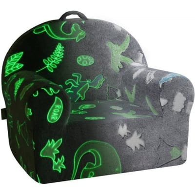 VEVOR Kinderbank Peuterstoel Glow in the Dark, Zachte en comfortabele peuterbank, Bank Pluche Knuffelige Leesstoel voor Kinderen, Kleine Armleuningstoel Speelkamermeubels Cadeaus