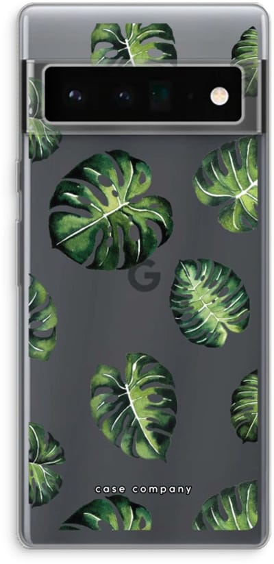 Case Company® - Hoesje geschikt voor Google Pixel 6 Pro hoesje - Tropische bladeren - Soft Cover Telefoonhoesje - Bescherming aan alle Kanten en Schermrand
