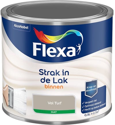 Flexa - Strak In De Lak Binnenlak Mat - Vol Turf - Mengverf - 500 Ml